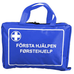 Första hjälpen kudde stor blå