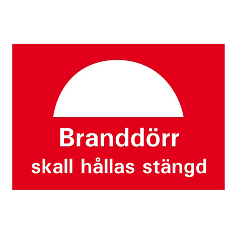 Skylt Branddrr A5