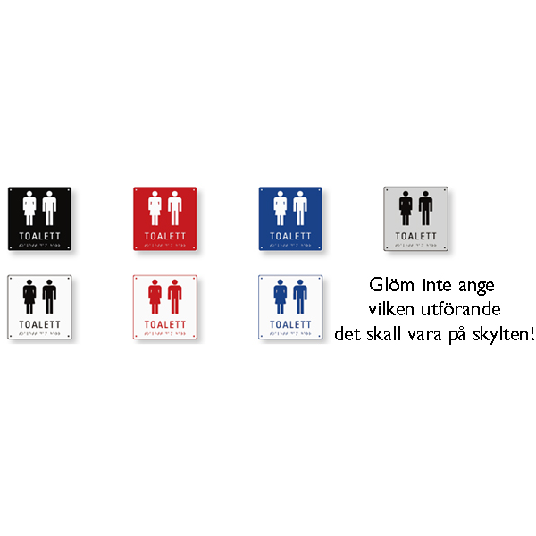 Taktil skylt med punktskrift - Sktrum