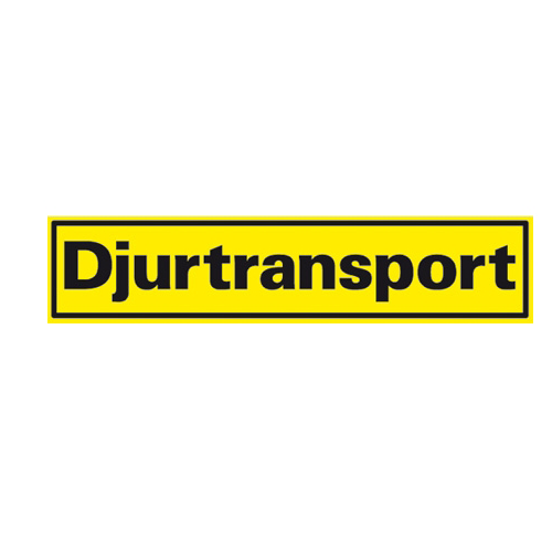 Skylt: Djurtransport 900*200mm- Alu