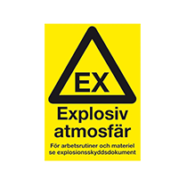 Skylt: Explosiv atmosfär