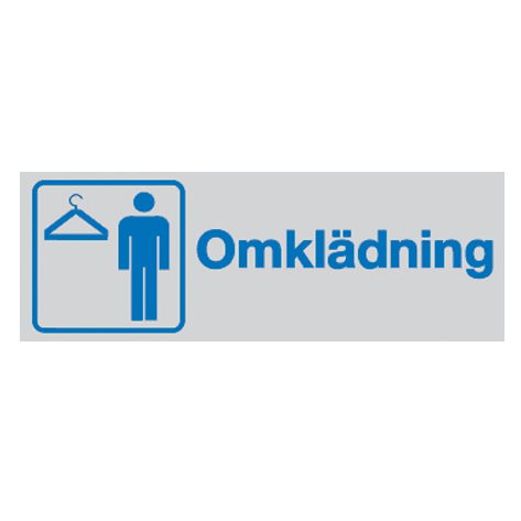 Skylt Omkldningsrum herr