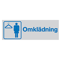 Skylt Omkläddningrum dam