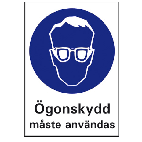 Dekal skyddsglasgon mste anvndas