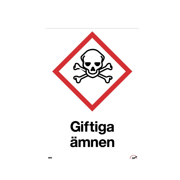 Varningsdekal Giftiga ämnen