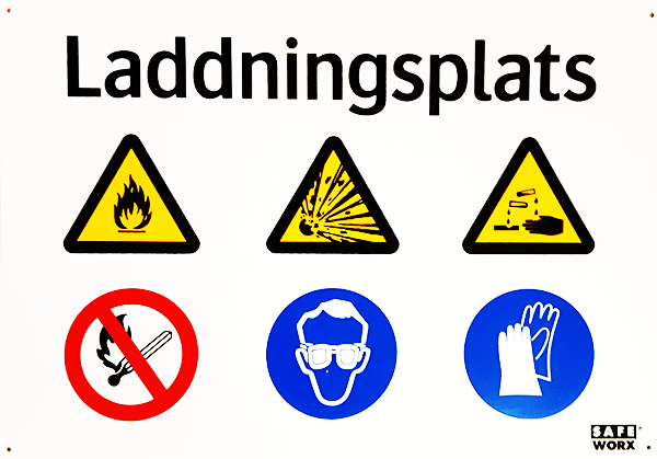 Skylt Laddningsplats