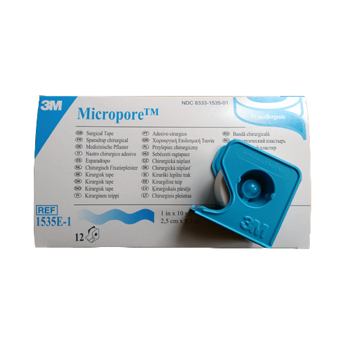 Häfta silk Micropore 1.2cm*9.1m m hållare